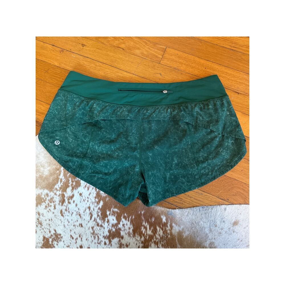 Lululemon Speed Up Lined Short 2.5" Gravel Dust Everglade Green Sz 10